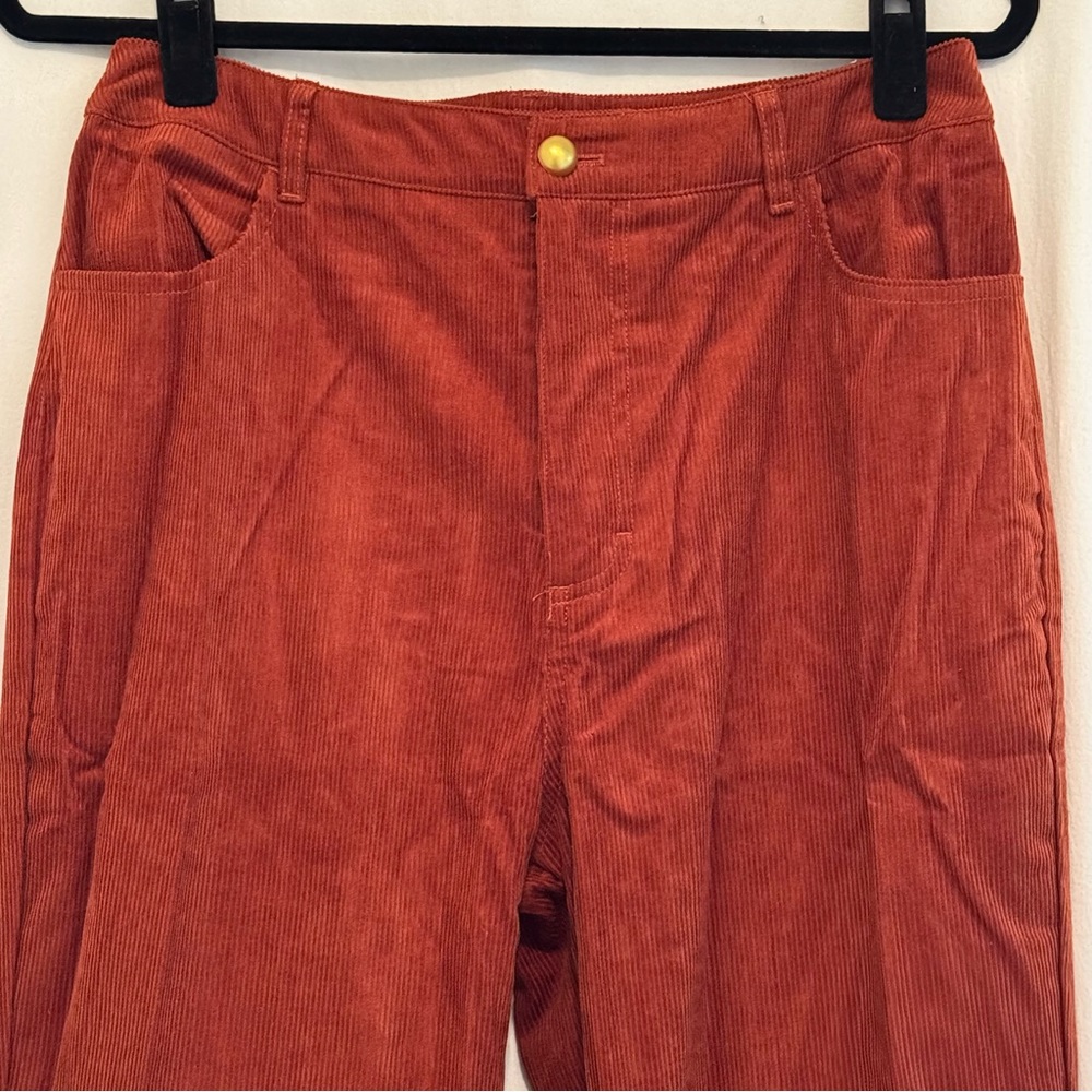 Elegant Rust Boot Cut Flare Pants - Picture 2 of 6
